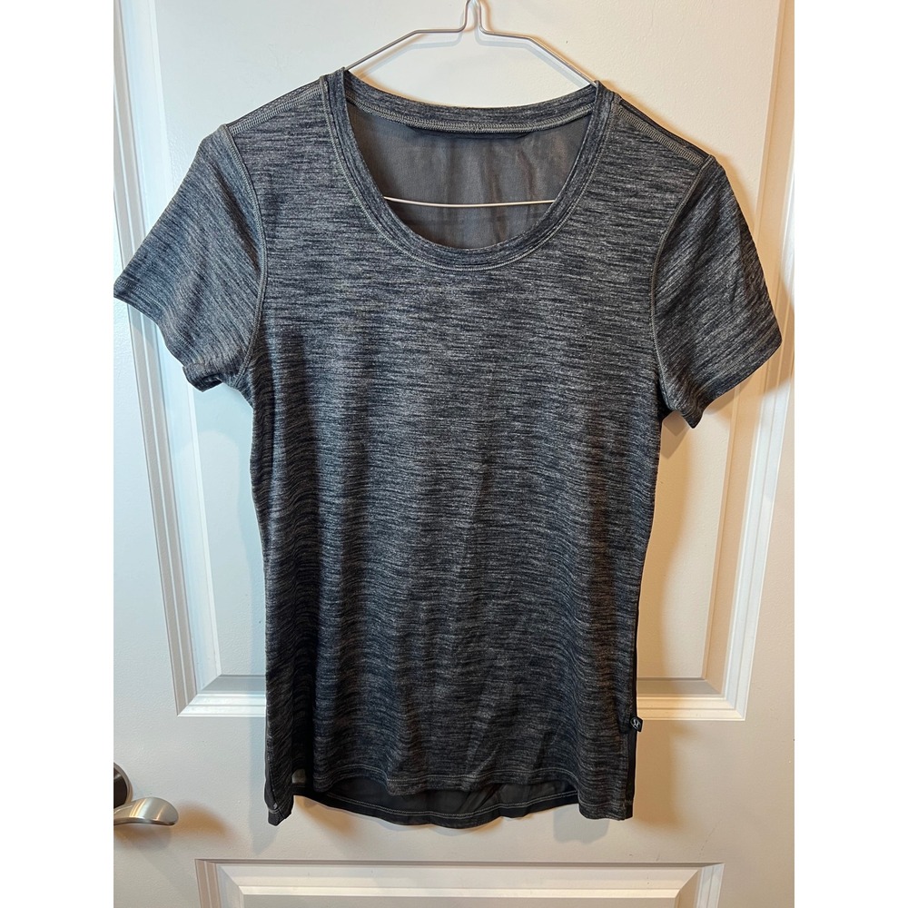 Lululemon Womens T-Shirt Mesh Back Heathered Gray small